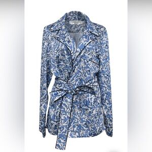Victoria Beckham Blue and White Cupid/Chub Blouse